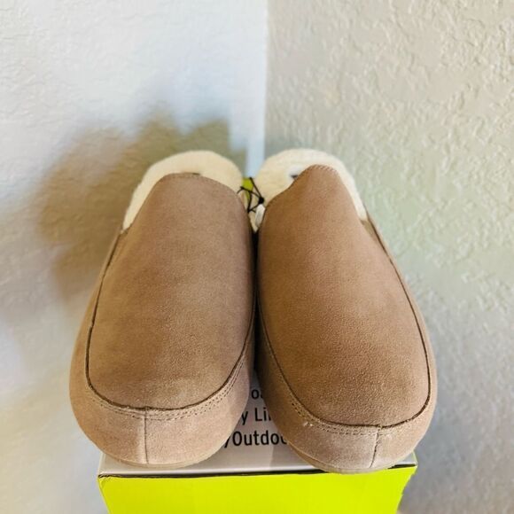 EDDIE BAUER Faux Fur Lined Slippers,‎ Women's Size 12 (XL), Natural Tan, NWT - Picture 4 of 14